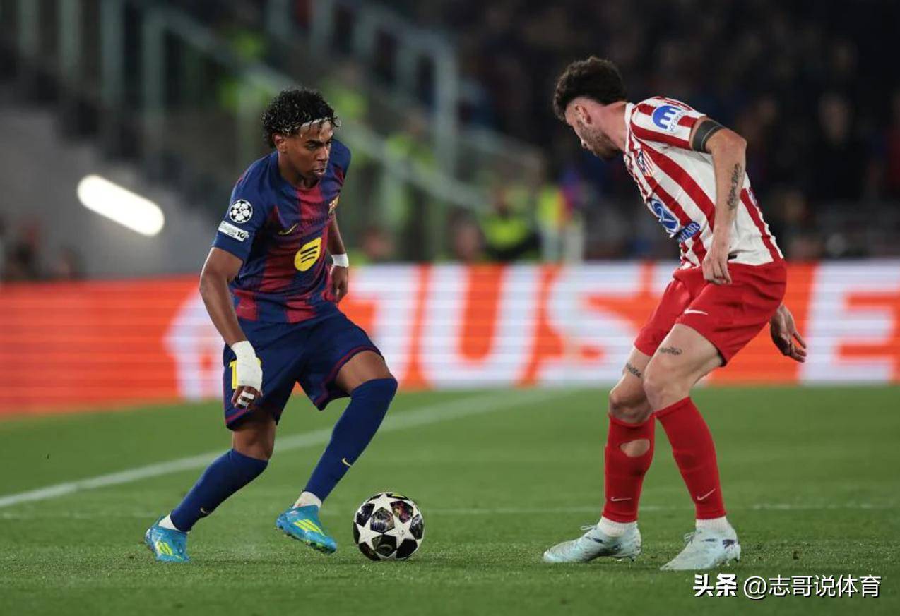 红牌+世界波,欧冠西甲德比:马竞2-0巴萨 4强基本稳了 拉师傅低迷